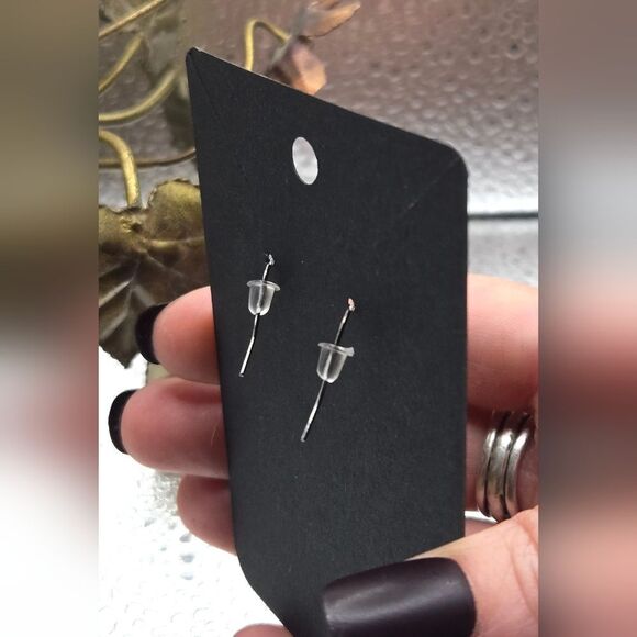 "5/$25" Handmade Nobuck Leather/Gemstone Lightweight Dangle Earrings - Picture 2 of 7